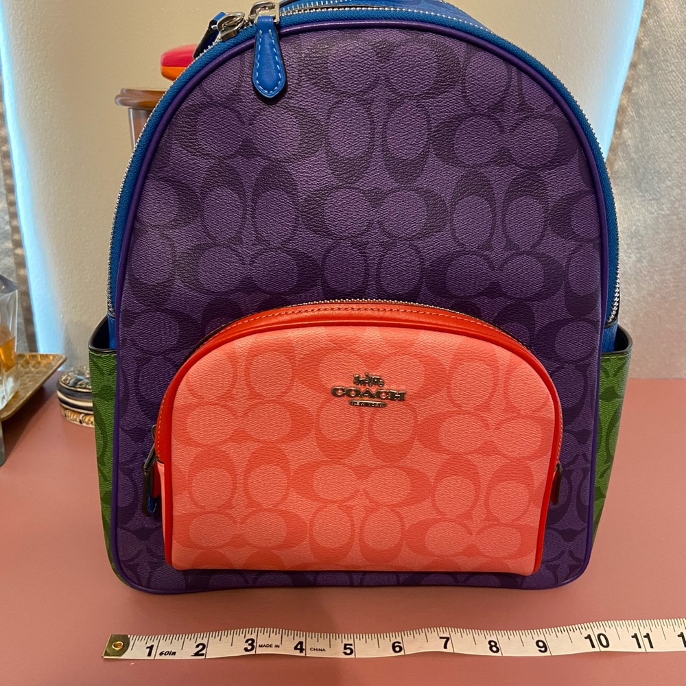 Coach backpack in multi colors